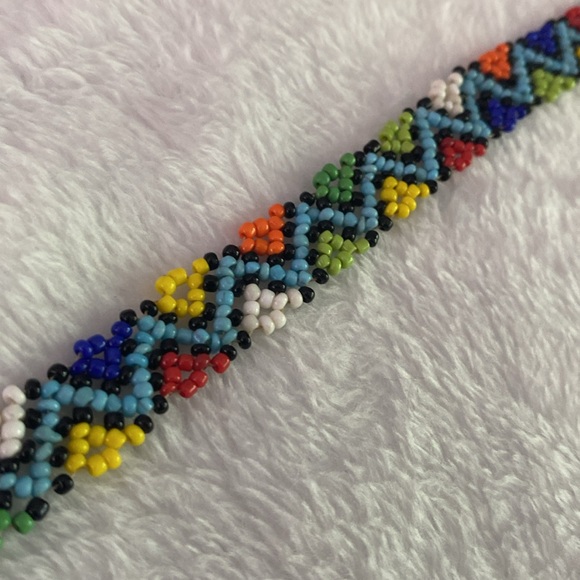 Beaded colourful tribal? anklet / bracelet - Picture 11 of 12